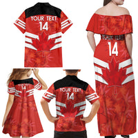 Custom Canada Soccer Family Matching Off Shoulder Maxi Dress and Hawaiian Shirt Summer 2024 Go Champions Canucks - Wonder Print Shop