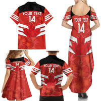 Custom Canada Soccer Family Matching Summer Maxi Dress and Hawaiian Shirt Summer 2024 Go Champions Canucks - Wonder Print Shop
