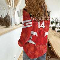 Custom Canada Soccer Women Casual Shirt Summer 2024 Go Champions Canucks - Wonder Print Shop