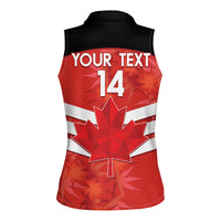 Custom Canada Soccer Women Sleeveless Polo Shirt Summer 2024 Go Champions Canucks - Wonder Print Shop