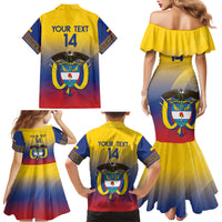 Custom Colombia Football Family Matching Mermaid Dress and Hawaiian Shirt Summer 2024 Las Chicas Superpoderosas - Wonder Print Shop
