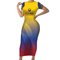 Custom Colombia Football Family Matching Short Sleeve Bodycon Dress and Hawaiian Shirt Summer 2024 Las Chicas Superpoderosas - Wonder Print Shop