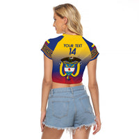 Custom Colombia Football Raglan Cropped T Shirt Summer 2024 Las Chicas Superpoderosas - Wonder Print Shop