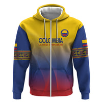 Custom Colombia Football Zip Hoodie Summer 2024 Las Chicas Superpoderosas - Wonder Print Shop