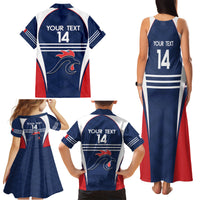 Custom France Football Family Matching Tank Maxi Dress and Hawaiian Shirt Summer 2024 Les Bleues - Wonder Print Shop