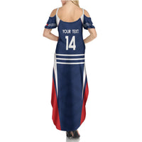 Custom France Football Summer Maxi Dress Summer 2024 Les Bleues - Wonder Print Shop