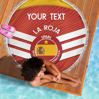 Custom Spain Football Beach Blanket Summer 2024 La Roja - Wonder Print Shop