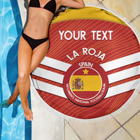 Custom Spain Football Beach Blanket Summer 2024 La Roja - Wonder Print Shop