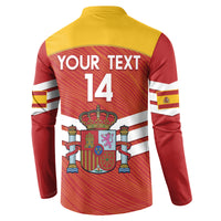 Custom Spain Football Button Sweatshirt Summer 2024 La Roja - Wonder Print Shop