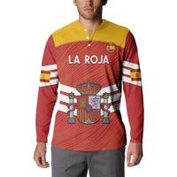 Custom Spain Football Button Sweatshirt Summer 2024 La Roja - Wonder Print Shop