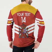 Custom Spain Football Button Sweatshirt Summer 2024 La Roja - Wonder Print Shop