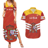Custom Spain Football Couples Matching Summer Maxi Dress and Hawaiian Shirt Summer 2024 La Roja - Wonder Print Shop