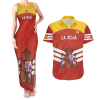 Custom Spain Football Couples Matching Tank Maxi Dress and Hawaiian Shirt Summer 2024 La Roja - Wonder Print Shop