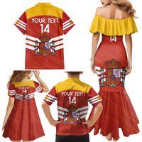 Custom Spain Football Family Matching Mermaid Dress and Hawaiian Shirt Summer 2024 La Roja - Wonder Print Shop