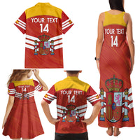 Custom Spain Football Family Matching Tank Maxi Dress and Hawaiian Shirt Summer 2024 La Roja - Wonder Print Shop
