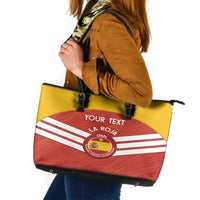 Custom Spain Football Leather Tote Bag Summer 2024 La Roja - Wonder Print Shop
