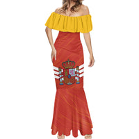 Custom Spain Football Mermaid Dress Summer 2024 La Roja - Wonder Print Shop