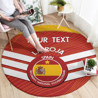 Custom Spain Football Round Carpet Summer 2024 Olympic La Roja