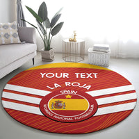 Custom Spain Football Round Carpet Summer 2024 Olympic La Roja