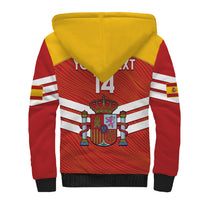 Custom Spain Football Sherpa Hoodie Summer 2024 La Roja - Wonder Print Shop
