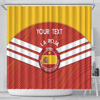 Custom Spain Football Shower Curtain Summer 2024 Olympic La Roja