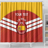 Custom Spain Football Shower Curtain Summer 2024 Olympic La Roja