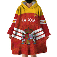 Custom Spain Football Wearable Blanket Hoodie Summer 2024 La Roja - Wonder Print Shop