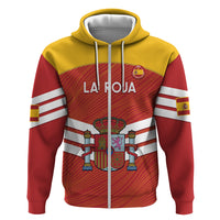 Custom Spain Football Zip Hoodie Summer 2024 La Roja - Wonder Print Shop