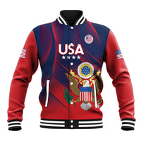 Custom United States Soccer Baseball Jacket Summer 2024 Go USA - Wonder Print Shop