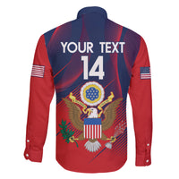 Custom United States Soccer Family Matching Off Shoulder Maxi Dress and Hawaiian Shirt Summer 2024 Go USA - Wonder Print Shop