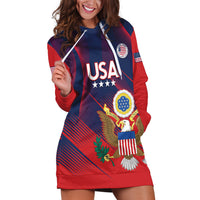 Custom United States Soccer Hoodie Dress Summer 2024 Go USA - Wonder Print Shop