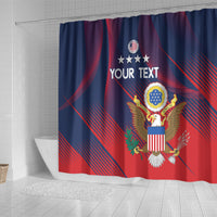 Custom United States Soccer Shower Curtain Summer 2024 Olympic Go USA