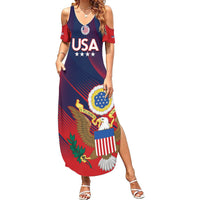Custom United States Soccer Summer Maxi Dress Summer 2024 Go USA - Wonder Print Shop