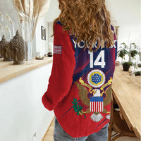 Custom United States Soccer Women Casual Shirt Summer 2024 Go USA - Wonder Print Shop