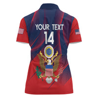 Custom United States Soccer Women Polo Shirt Summer 2024 Go USA - Wonder Print Shop