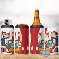 Peru Independence Day 4 in 1 Can Cooler Tumbler Jose de San Martin Fiestas Patrias