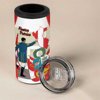 Peru Independence Day 4 in 1 Can Cooler Tumbler Jose de San Martin Fiestas Patrias
