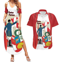 Peru Independence Day Couples Matching Summer Maxi Dress and Hawaiian Shirt Jose de San Martin Fiestas Patrias
