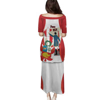 Peru Independence Day Family Matching Puletasi and Hawaiian Shirt Jose de San Martin Fiestas Patrias