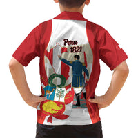 Peru Independence Day Family Matching Tank Maxi Dress and Hawaiian Shirt Jose de San Martin Fiestas Patrias
