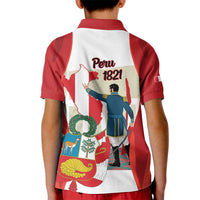 Peru Independence Day Kid Polo Shirt Jose de San Martin Fiestas Patrias