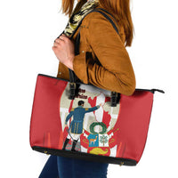 Peru Independence Day Leather Tote Bag Jose de San Martin Fiestas Patrias