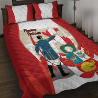 Peru Independence Day Quilt Bed Set Jose de San Martin Fiestas Patrias