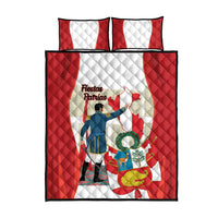 Peru Independence Day Quilt Bed Set Jose de San Martin Fiestas Patrias