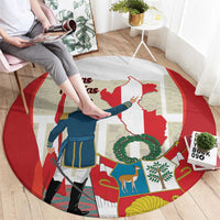 Peru Independence Day Round Carpet Jose de San Martin Fiestas Patrias