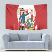 Peru Independence Day Tapestry Jose de San Martin Fiestas Patrias