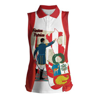 Peru Independence Day Women Sleeveless Polo Shirt Jose de San Martin Fiestas Patrias