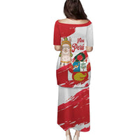 Fiestas Patrias de Peru Puletasi Coat Of Arms With Cute Alpaca Face