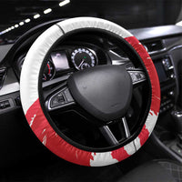 Fiestas Patrias de Peru Steering Wheel Cover Coat Of Arms With Cute Alpaca Face