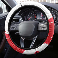 Fiestas Patrias de Peru Steering Wheel Cover Coat Of Arms With Cute Alpaca Face